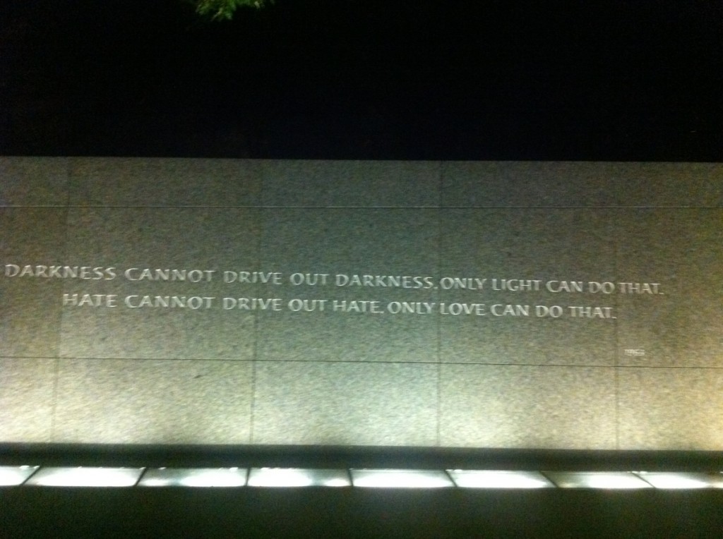 "Darkness cannot drive out darkness, only light can do that. Hate cannot drive out hate, only love can do that." (1963, Strength to Love)